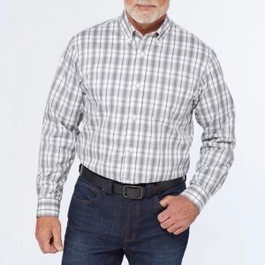 Duluth Trading Co Wrinklefighter Relaxed Fit Long Sleeve Shirt size XXL Tall